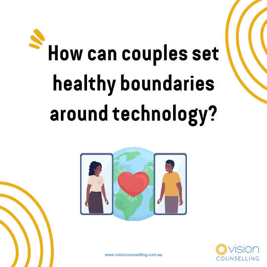How can couples set healthy boundaries around technology